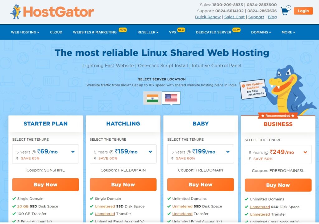 hostgator india