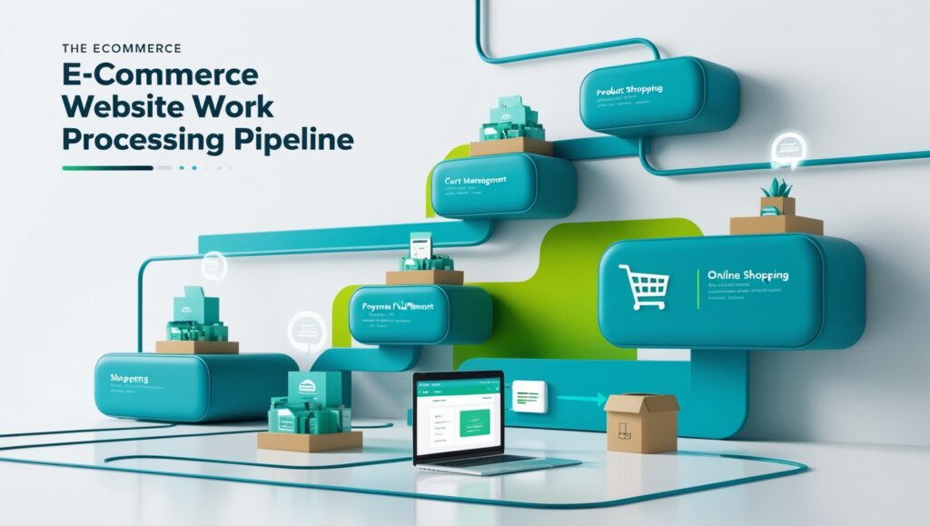 E-Commerce Working Process infographic